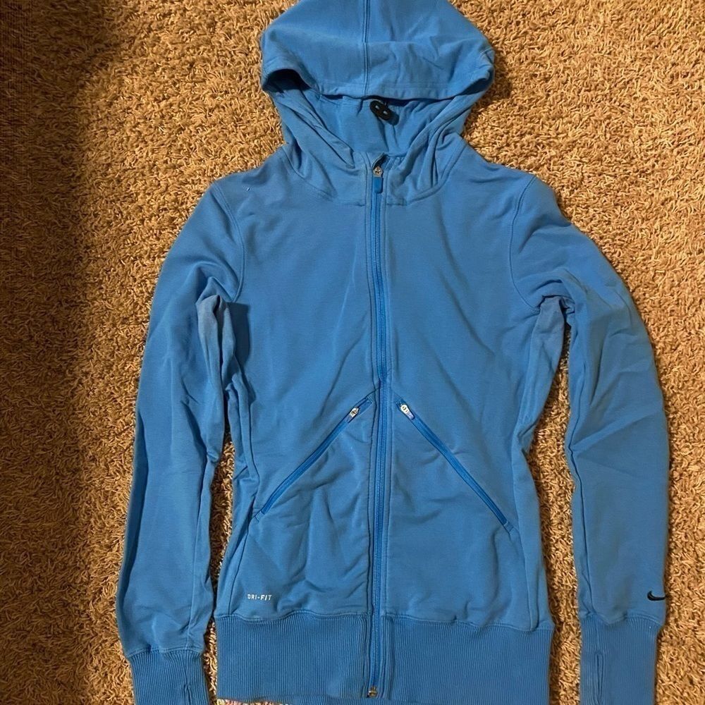 Nike zippered hoodie size S